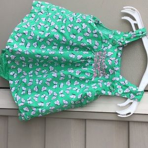 Carters 9m green onies frock almost new